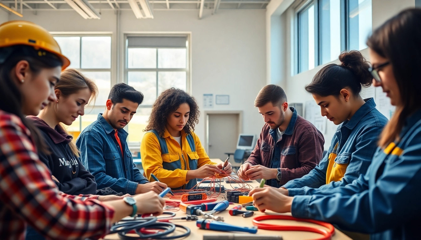 Students learning at Trade School Tennessee through dynamic hands-on training activities.