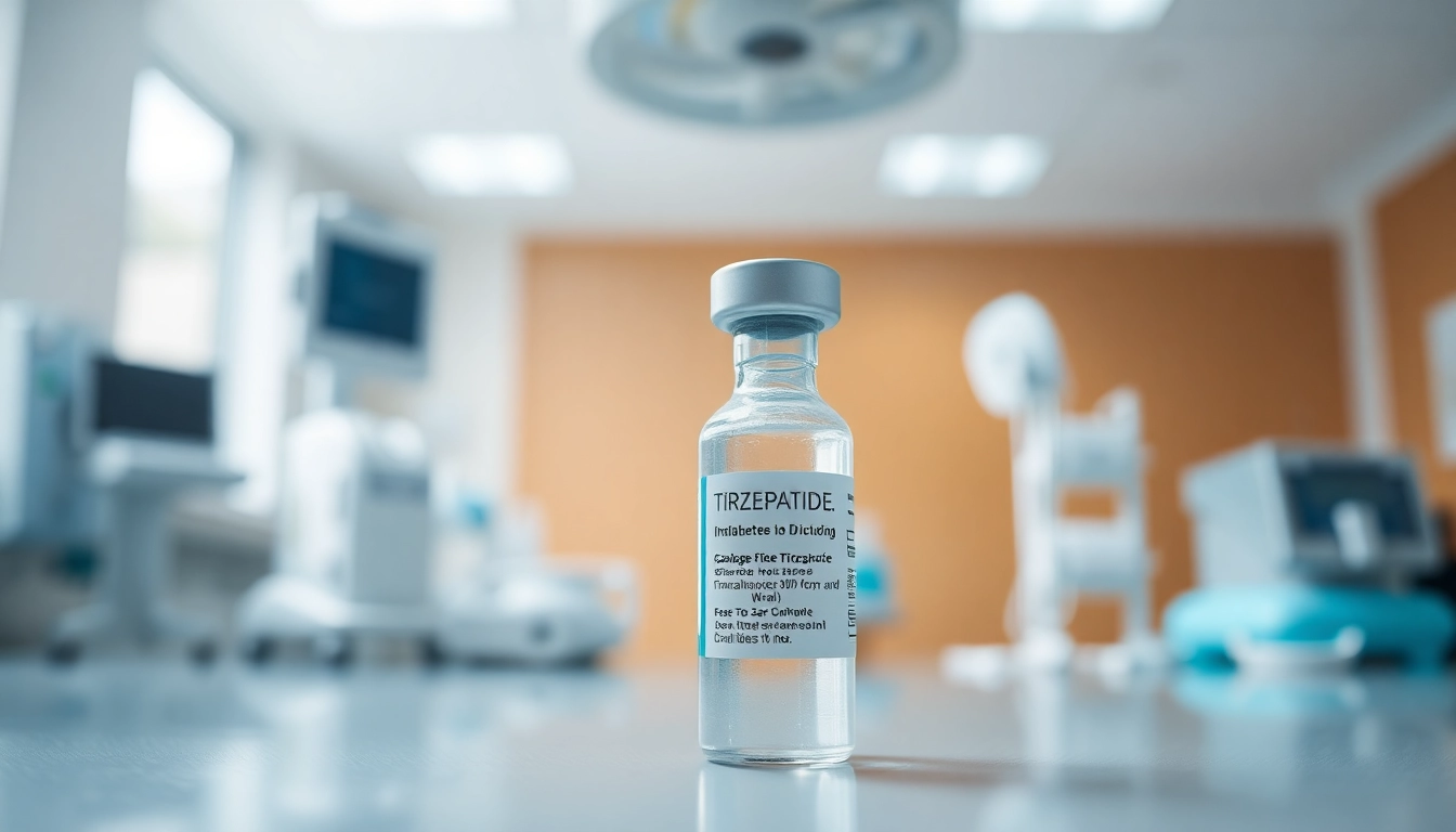 Tirzepatide vial in a professional healthcare setting, highlighting its importance in diabetes care.