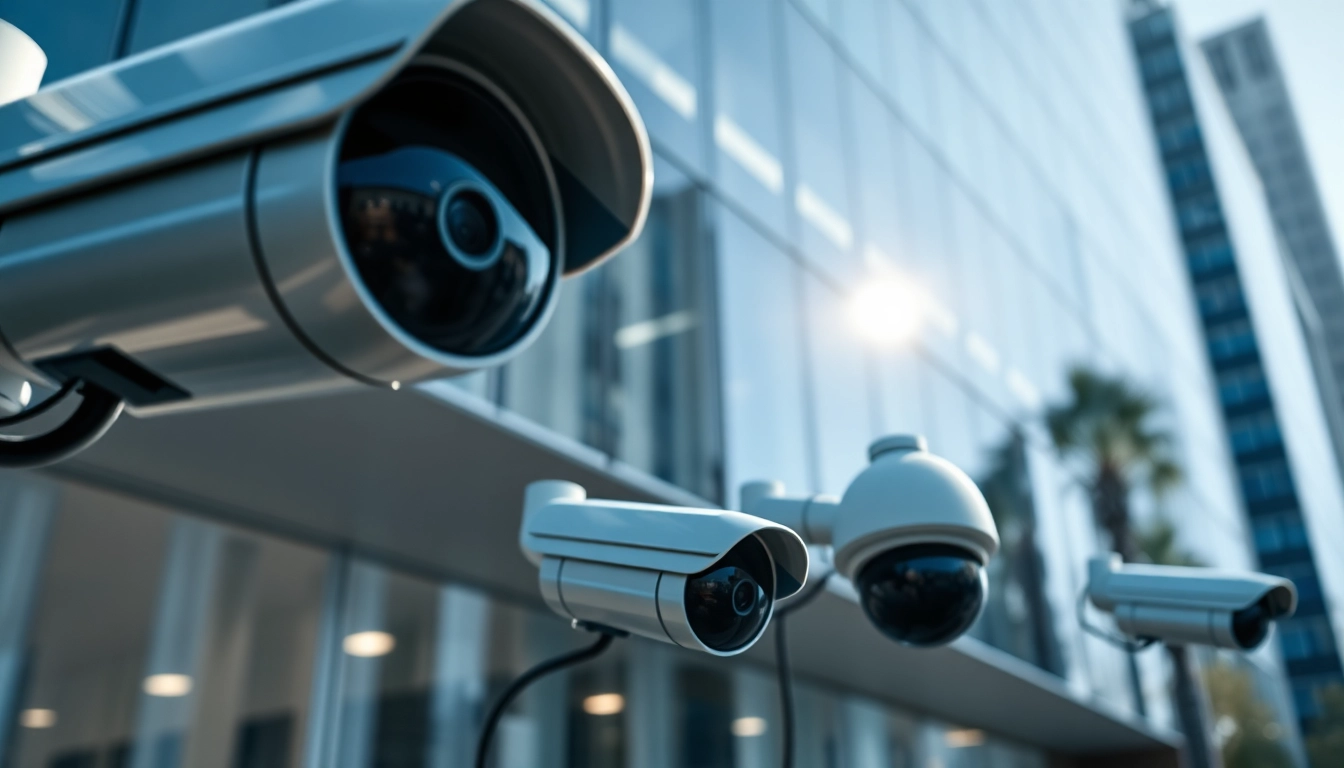 Showcase of professional surveillance solutions at https://hikvision-indonesia.com/ with advanced cameras in an urban setting.