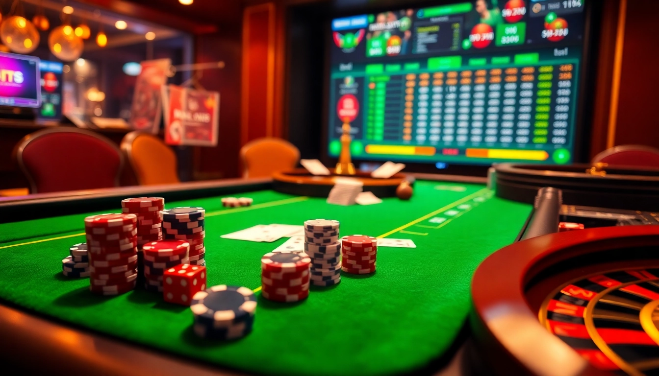 Engaging in strategic betting with insights from https://nhandinhkeonhacai.news/ at a bustling casino table.