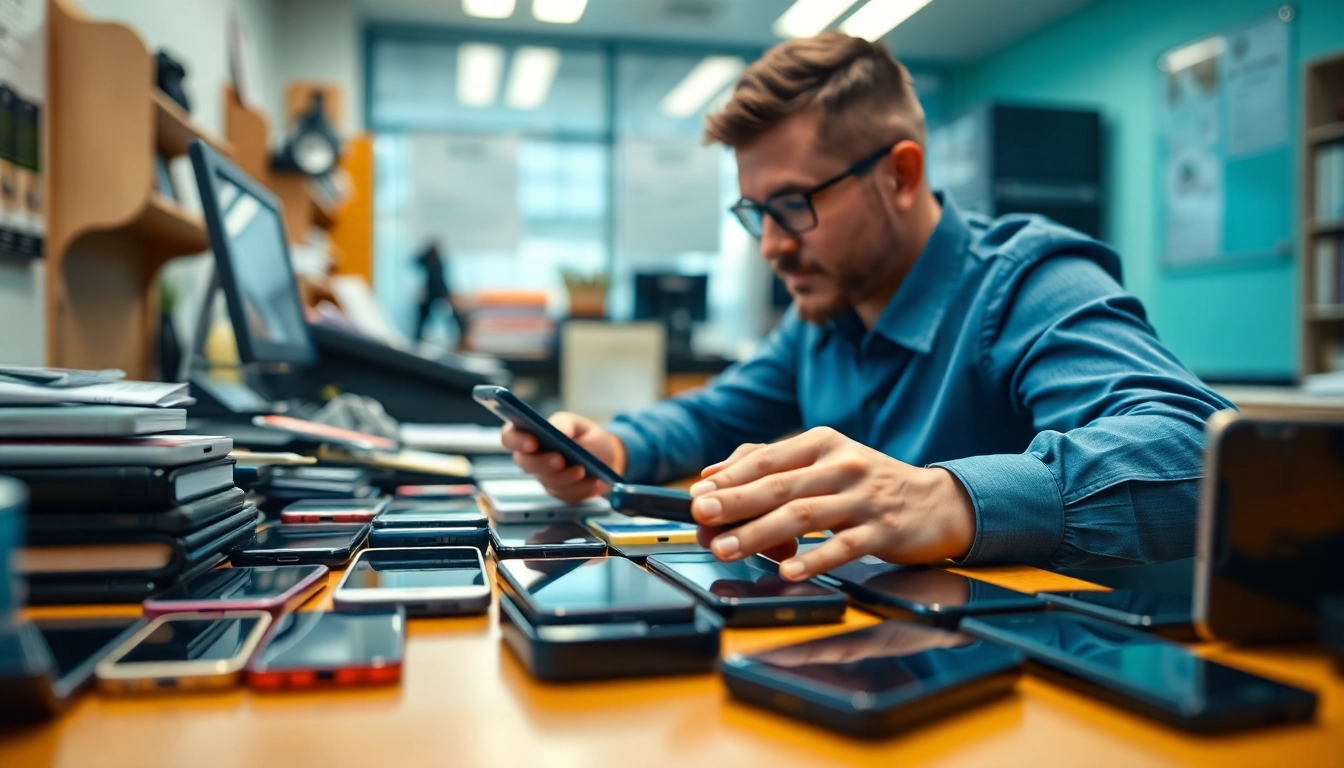 Sell your devices for cash for phones Little Rock AR at a professional smartphone recycling setup.