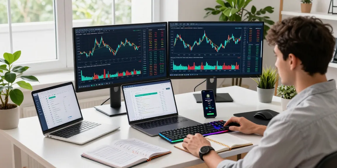 cloud mining crypto workspace featuring cryptocurrency trading screens, Bitcoin charts, digital wallets, and DeFi analytics