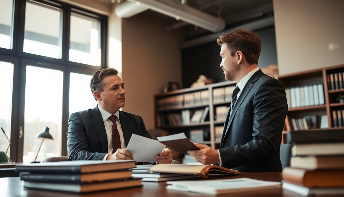 Greenville Personal Injury Lawyer consulting with a client in a professional office environment.