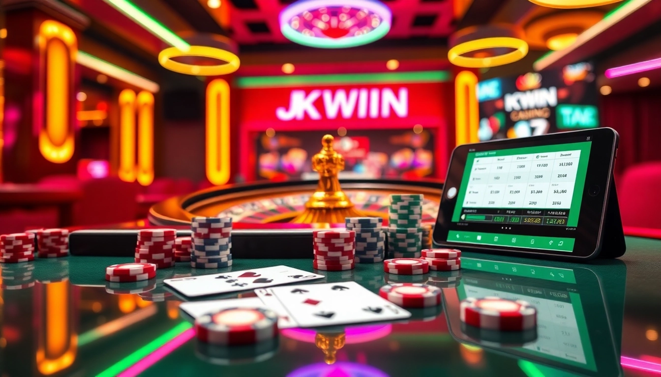Experience excitement at kkwin.co.com with vibrant gaming tables and plush casino ambiance.