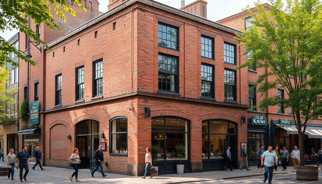 Photograph of Old Knows Factory highlighting its architecture and community vibrancy.