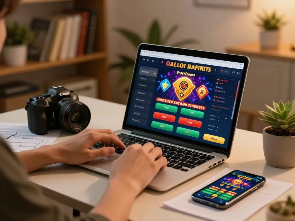 Liên kết m88 hấp dẫn cho trò chơi casino trực tuyến với laptop và ghi chú đặt cược.