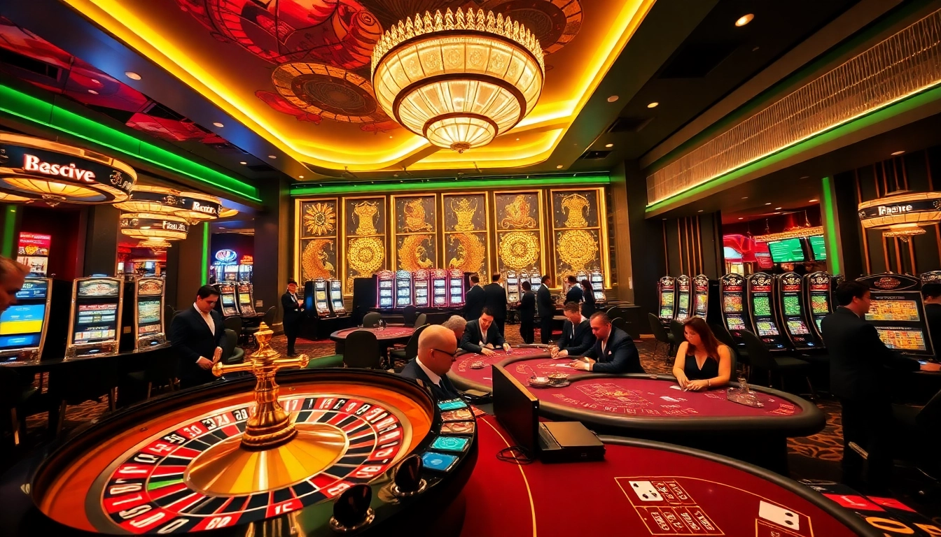 Engaging players enjoy the thrilling atmosphere of rr 88's luxurious casino gaming floor.