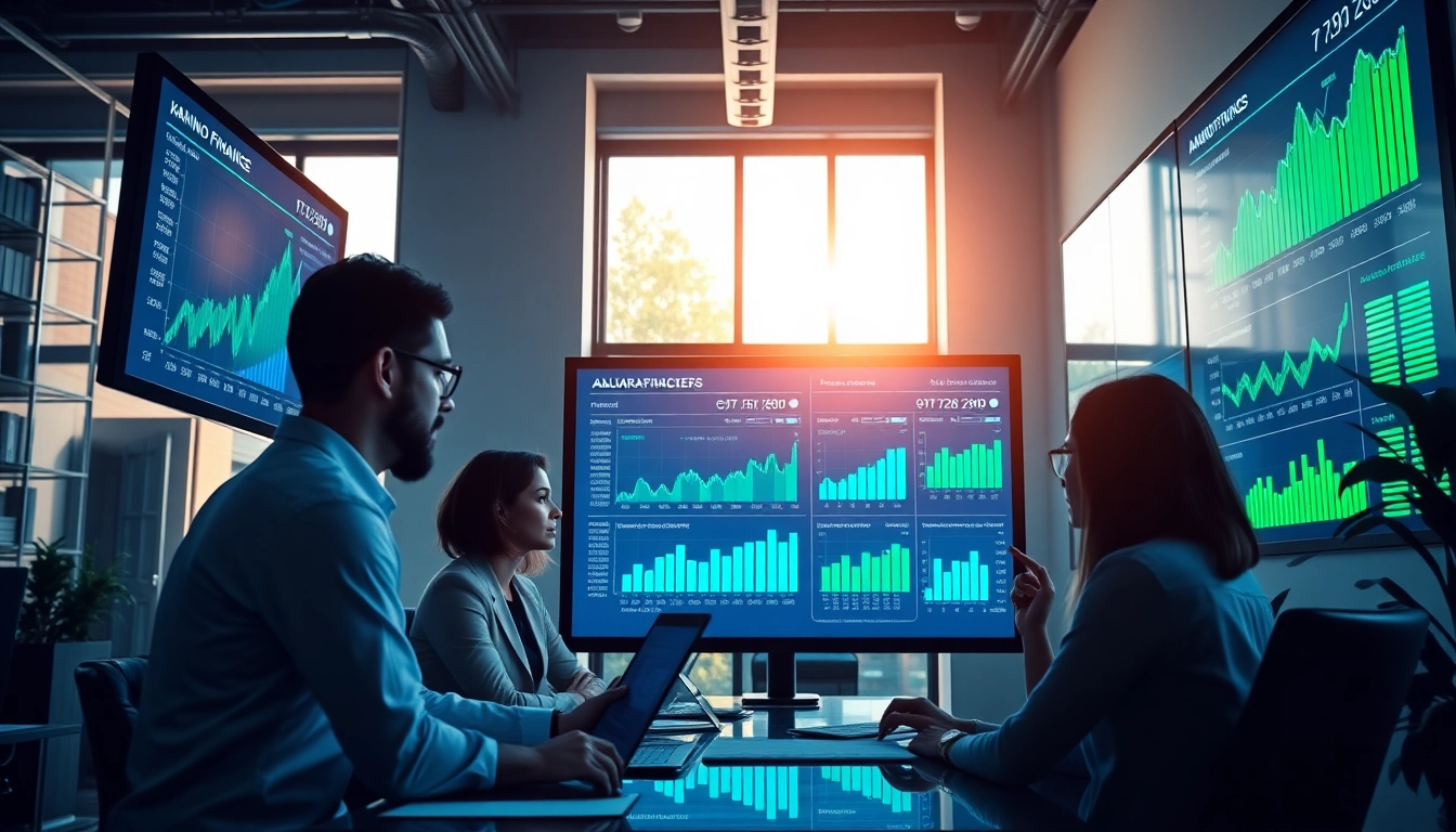 Kamino Finance users analyzing real-time DeFi strategies on a modern financial dashboard.