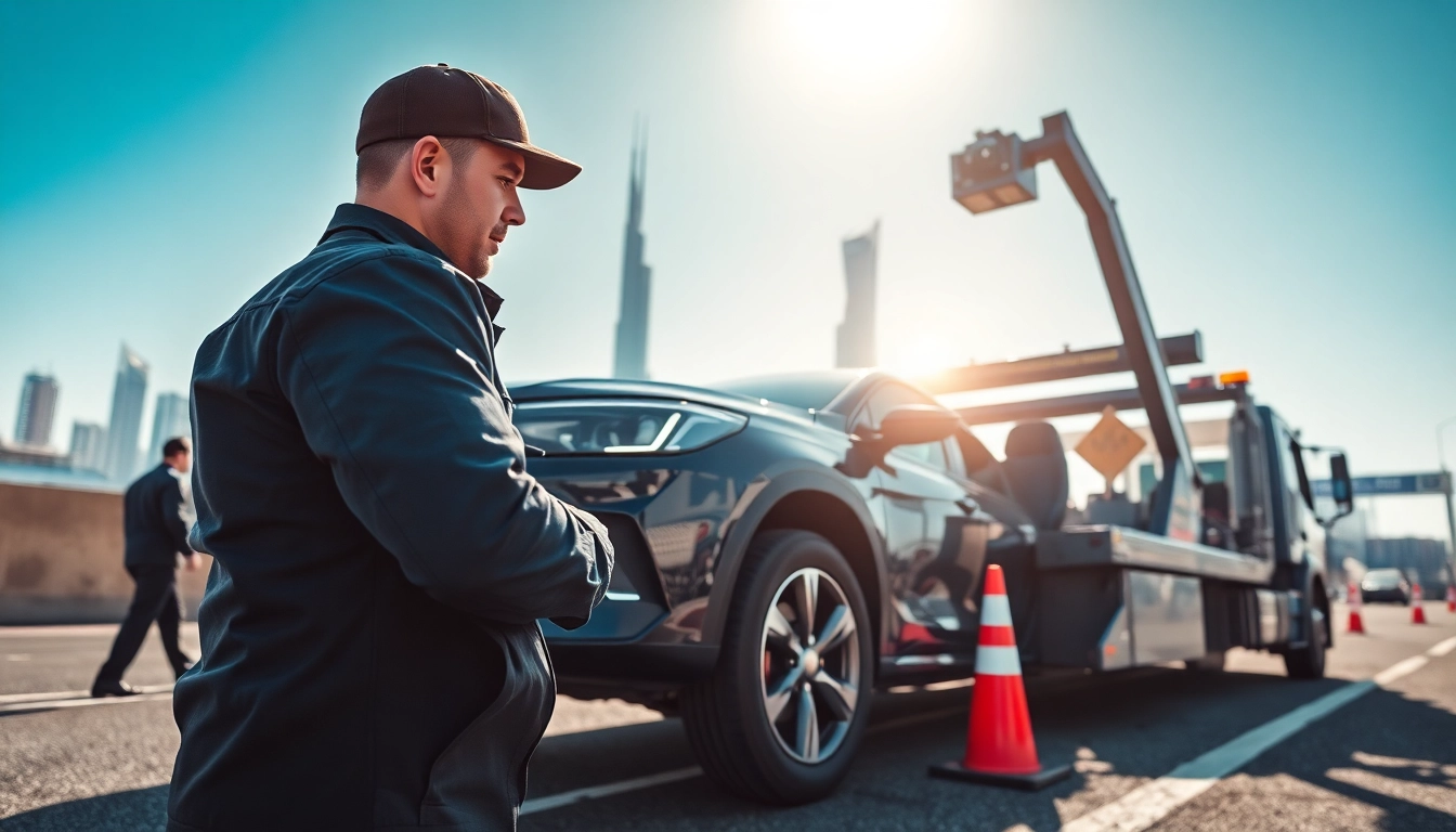 TRT Recovery UAE provides fast car recovery services in Dubai with professional technicians assisting vehicles.