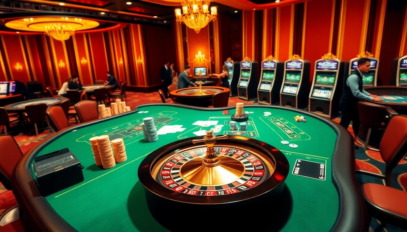 Players engaging in thrilling games at RR88 casino, showcasing excitement and professionalism.