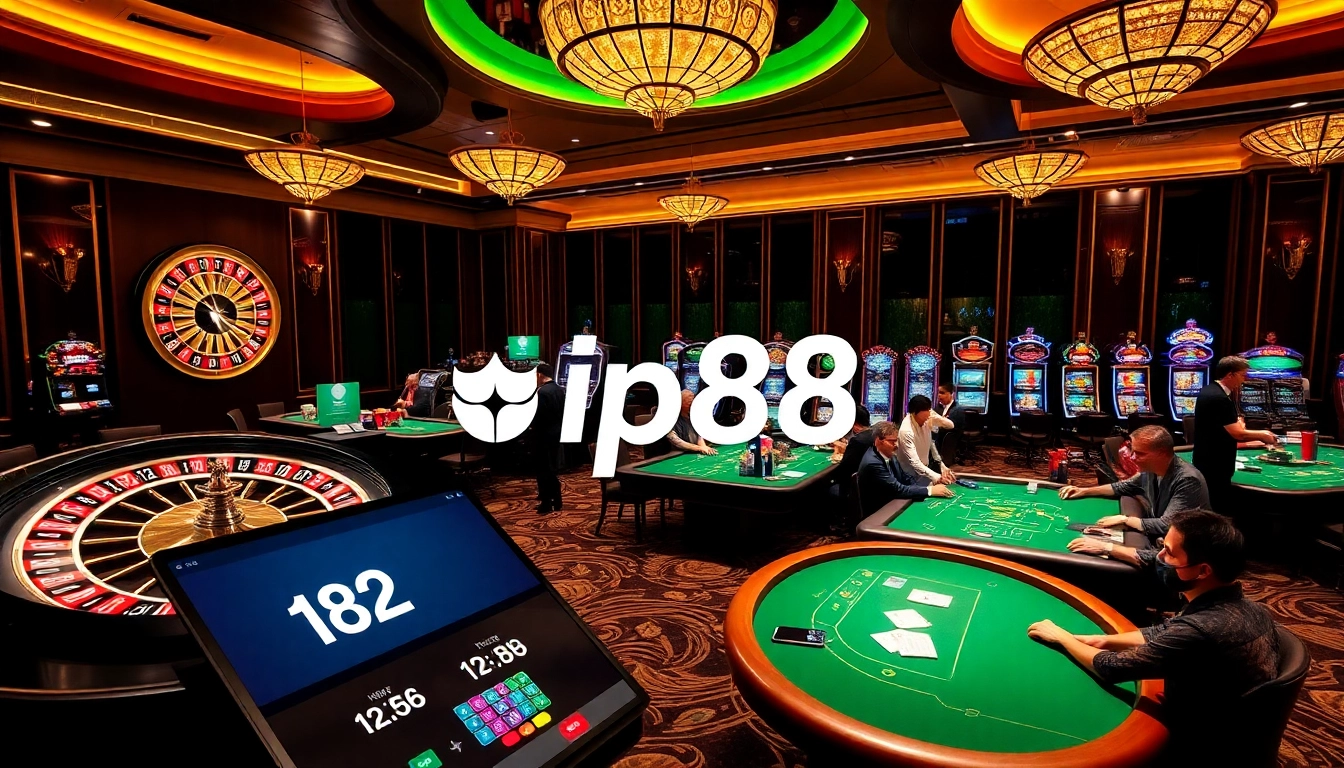 Experience the excitement of ip88 at a luxurious casino with roulette and card games.