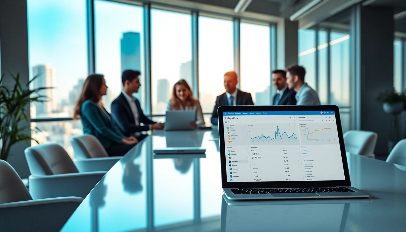 Collaborative team at an AI automation agency in UK discussing innovative strategies.