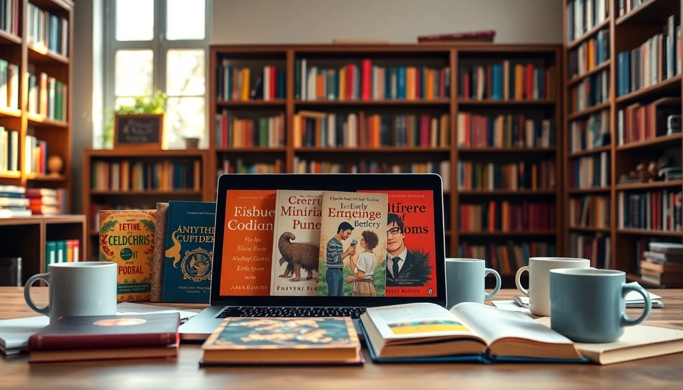 Reviewing books through Booklab Authority Review with a cozy study setting and warm lighting.