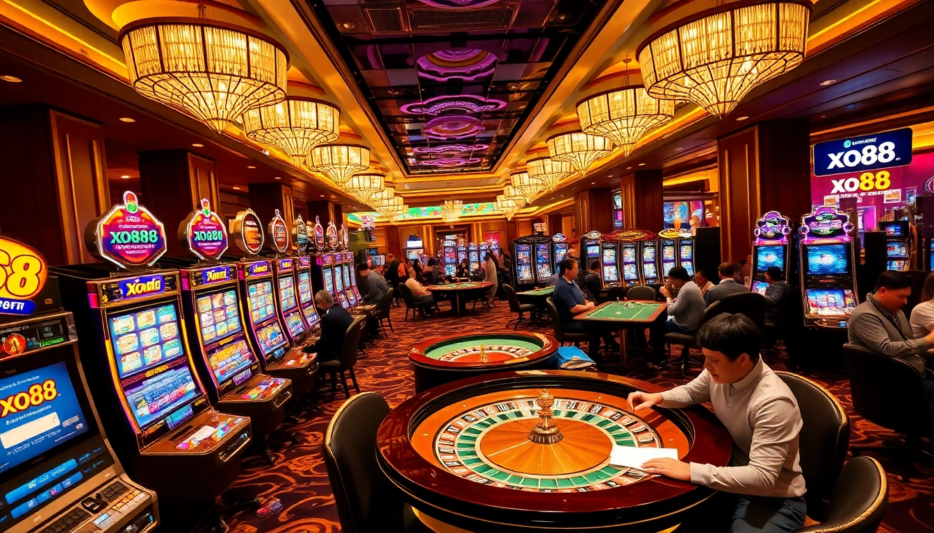 Experience the thrilling excitement of gambling at xo88 with vibrant casino elements.