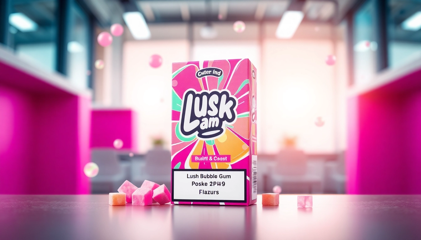 Erleben Sie die 12k digital box | lush bubble gum mit buntem Design und lebendigen Farben.