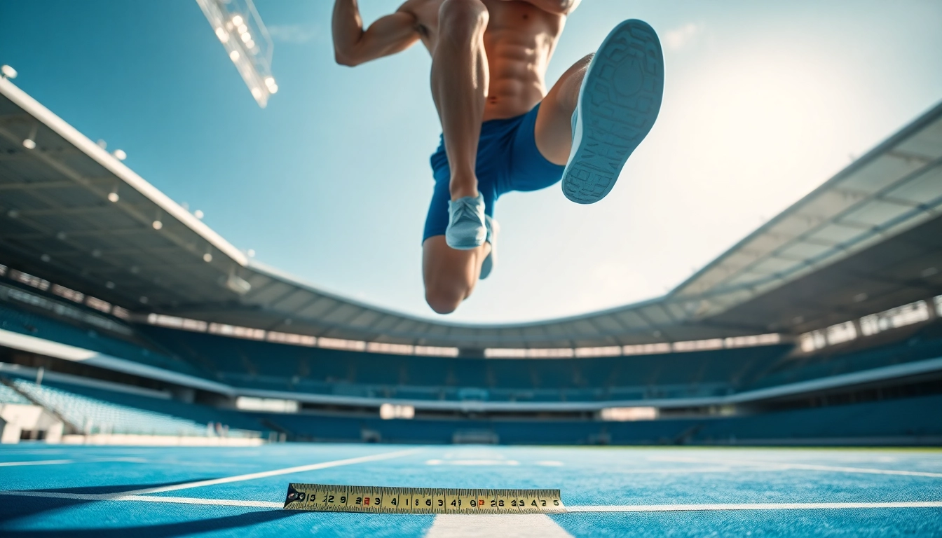 Le saut impressionnant d'un athlète en pleine action, représentant le pa-sport et la force.
