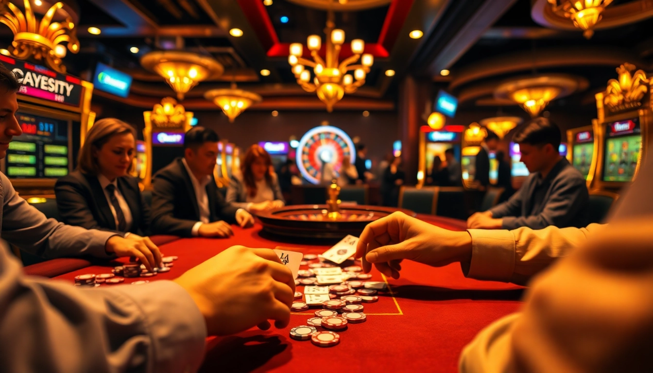 Players engaging at the TT88 casino table, embodying thrill and strategy in gaming.