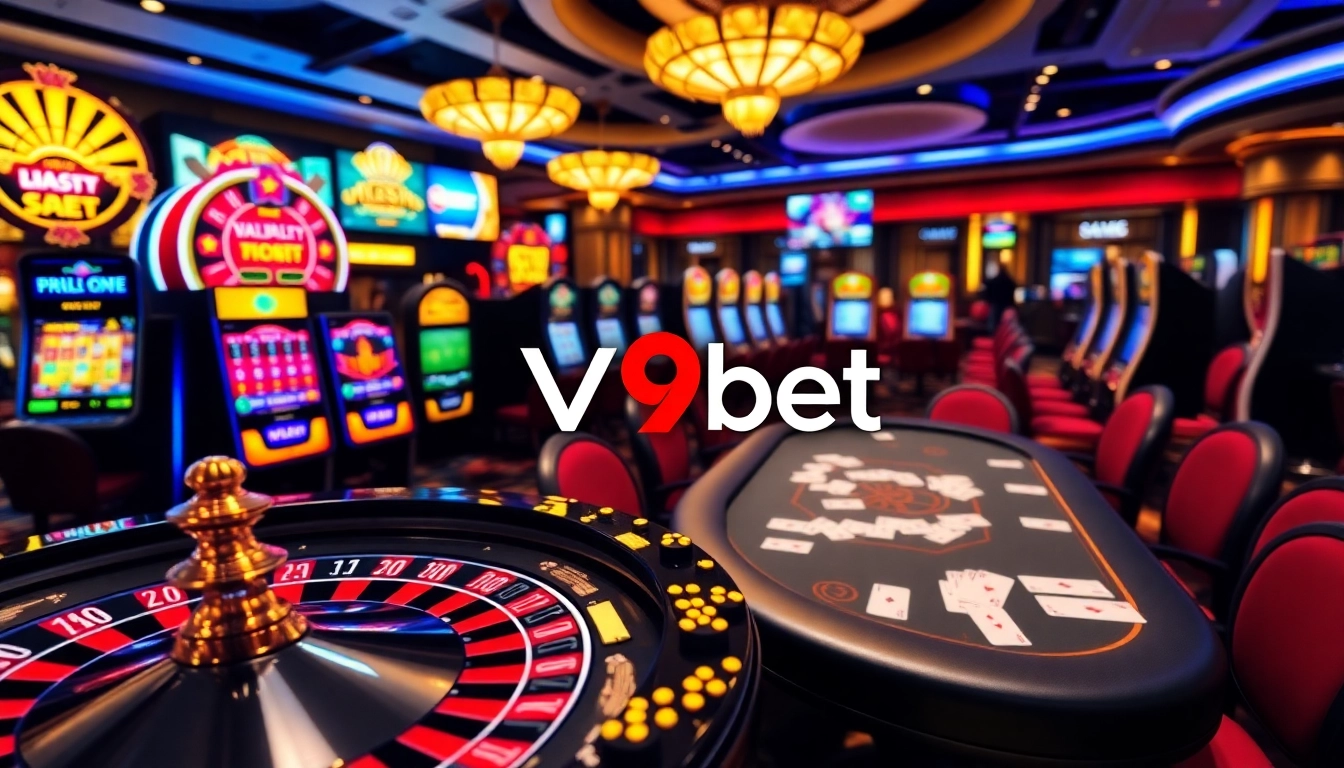 Experience the thrill of V9bet with vibrant casino visuals and exciting gameplay.