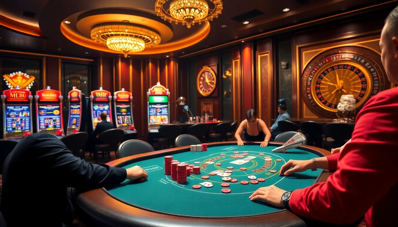 Experience the thrill of gambling at MM88 with a luxurious poker game setup.