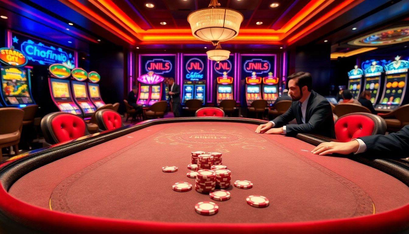 Experience thrilling games at Trang Chủ Go8 with elite players at a luxurious blackjack table.