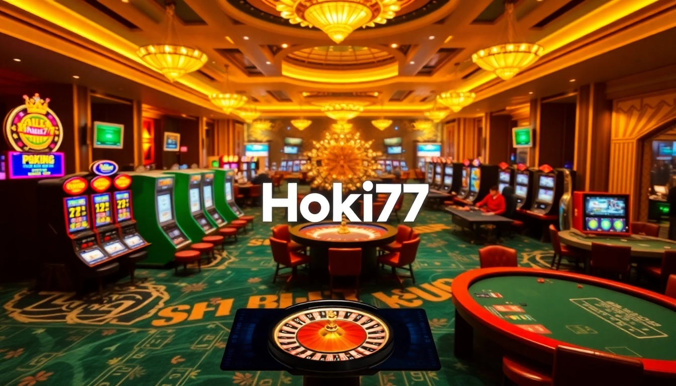 Experience the thrill of playing at Hoki77 with vibrant slot machines and dynamic gameplay.
