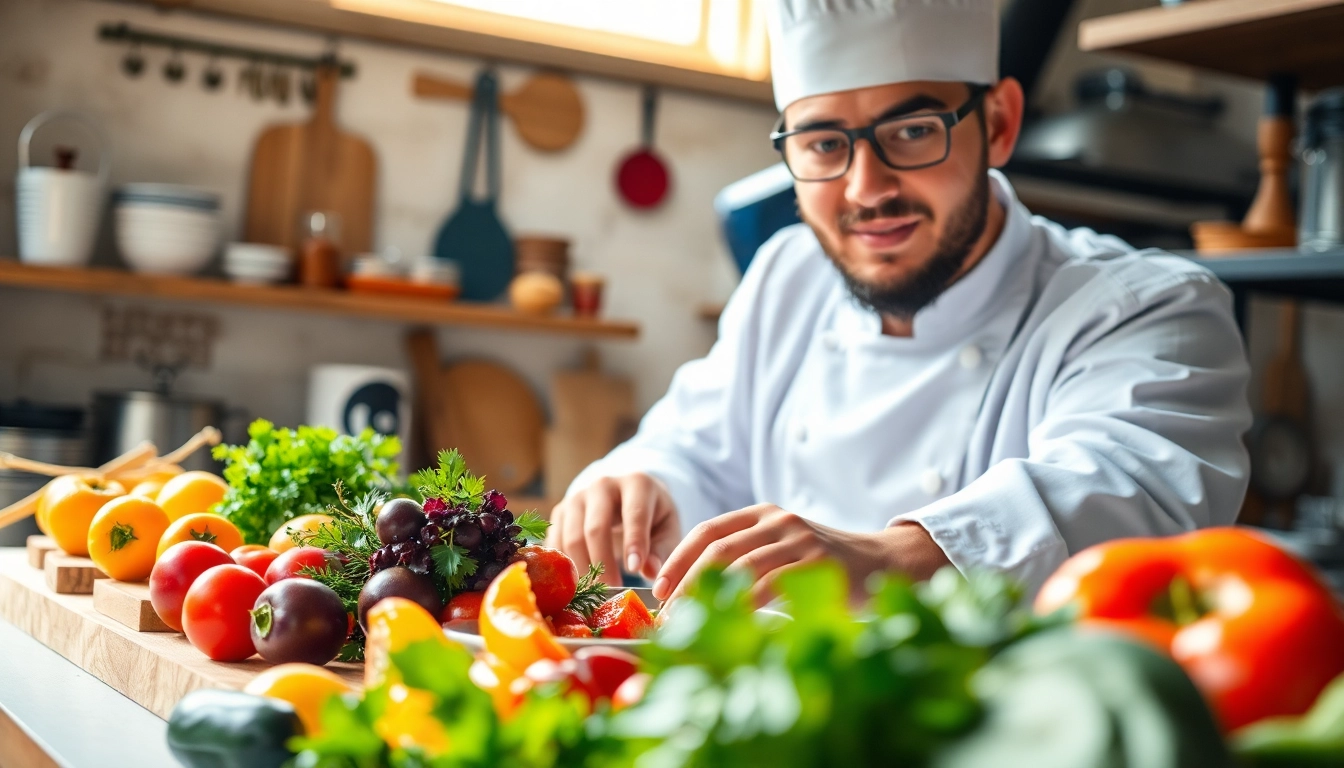Kochen mit frischen Zutaten auf https://foodies-magazin.de in einer einladenden Küche.