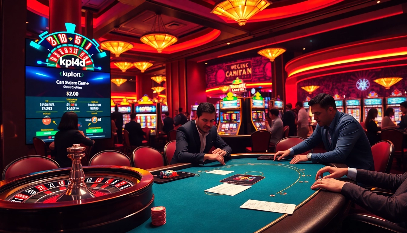 Engage in the thrilling world of kpi4d at a luxurious casino poker table.