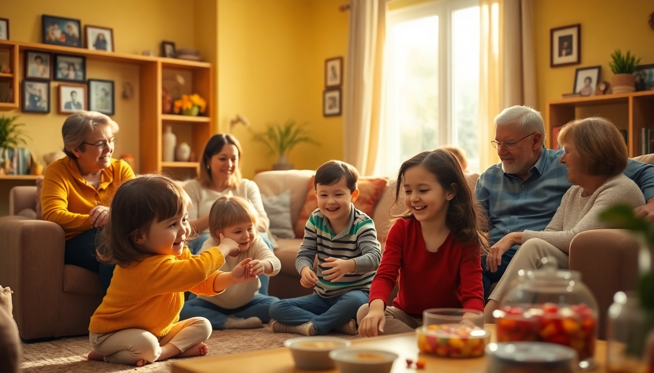 Capture the essence of family bonds at https://rodzinajestwazna.pl/ with a cozy living room scene.