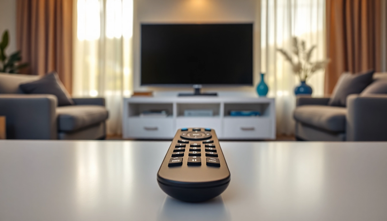 Samsung BN59-01386A remote auf einem modernen Couchtisch platziert, umgeben von Gemütlichkeit.