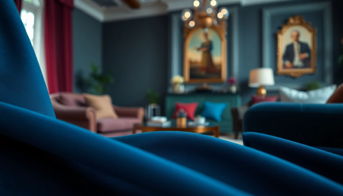 Fluweel stoffen bieden luxe en textuur in een stijlvolle interieuromgeving.