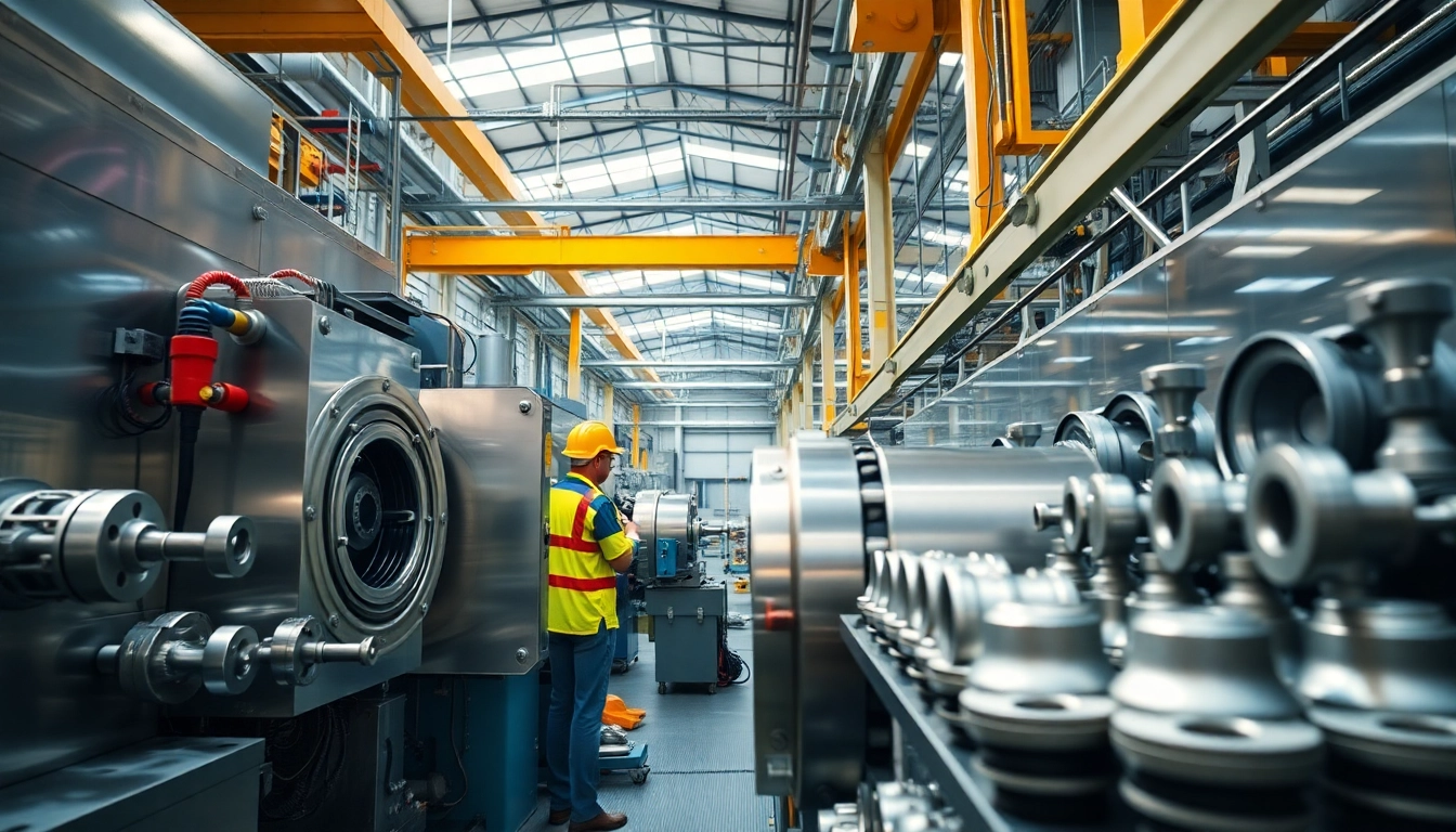 Diecasting Malaysia: Advanced aluminum die casting facility showcasing skilled workers and precision machinery.