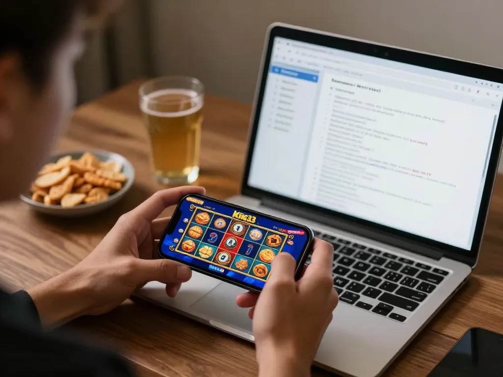 Engaging with king33 casino mobile app for an immersive online betting experience from a cozy home setting