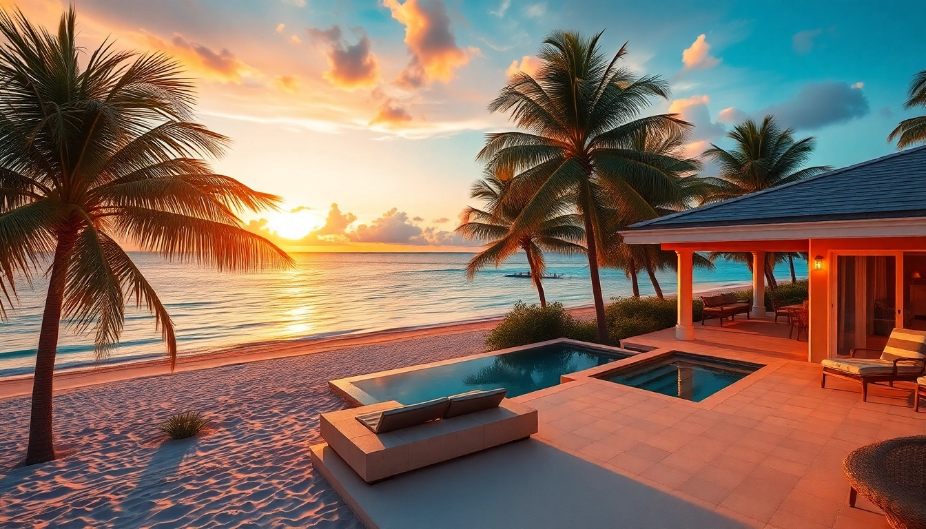 Stunning beachfront Belize Investment Property on Ambergris Caye with sunset view.