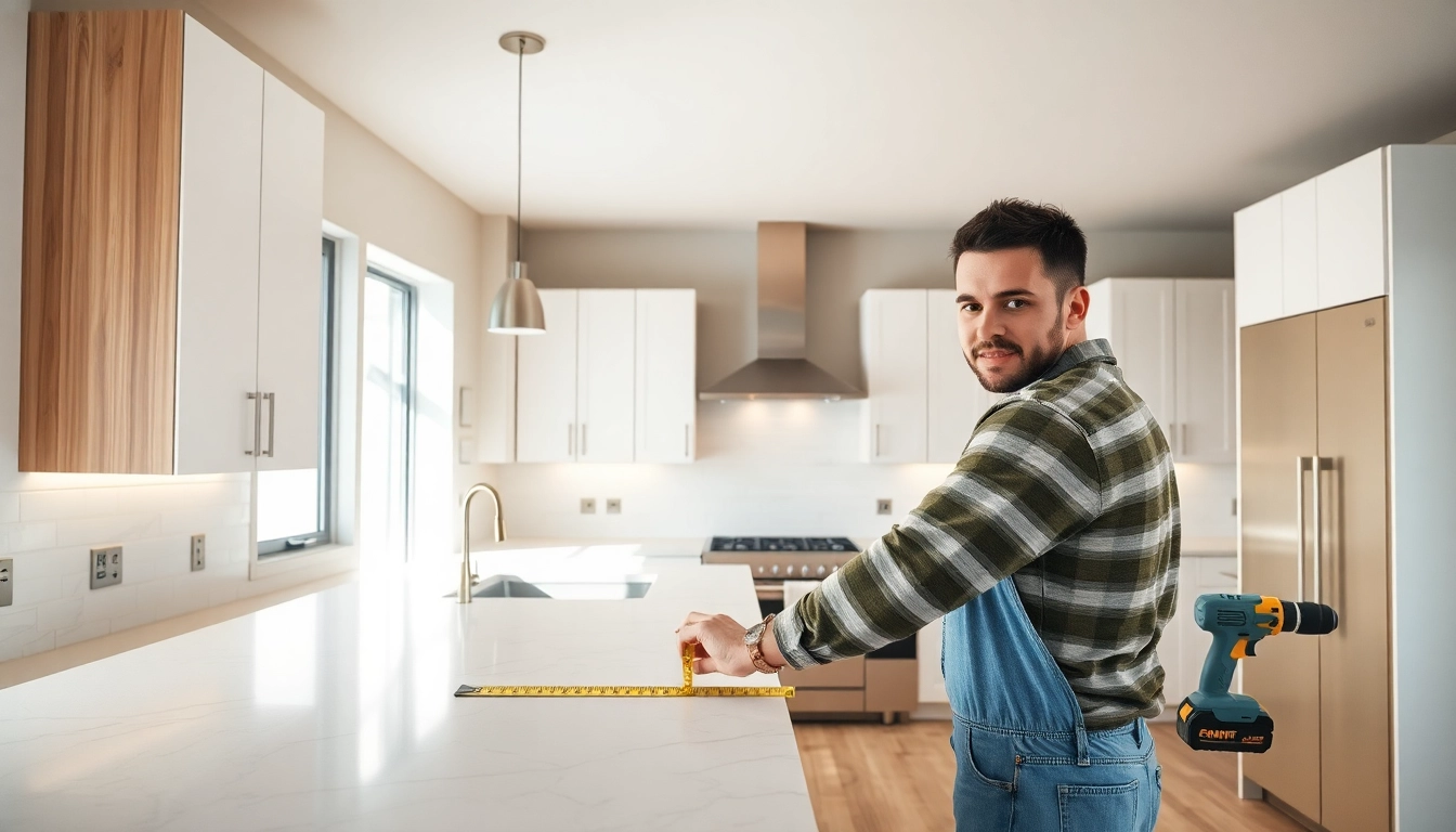 Transform your home renovation with an elegant kitchen under construction, showcasing modern design.