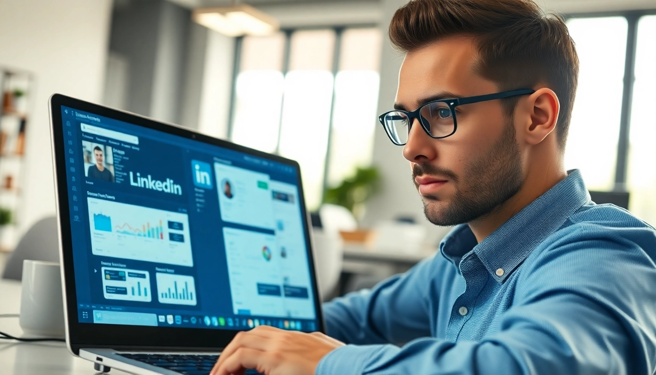 Learn how to scrape linkedin search results with a programmer analyzing data on a laptop.