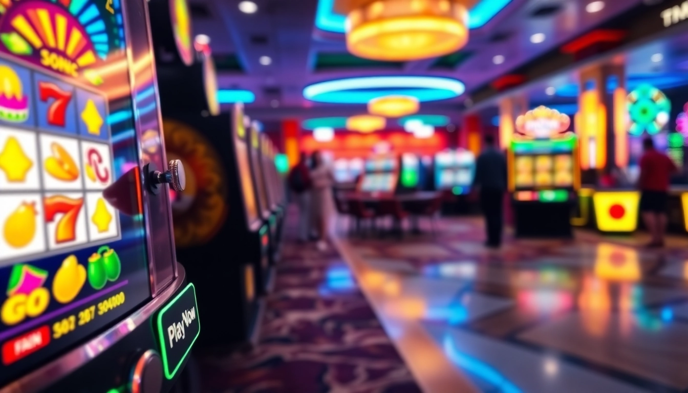 Engaging gaming experience at https://mega888tm.club with vibrant slot machines and inviting atmosphere.