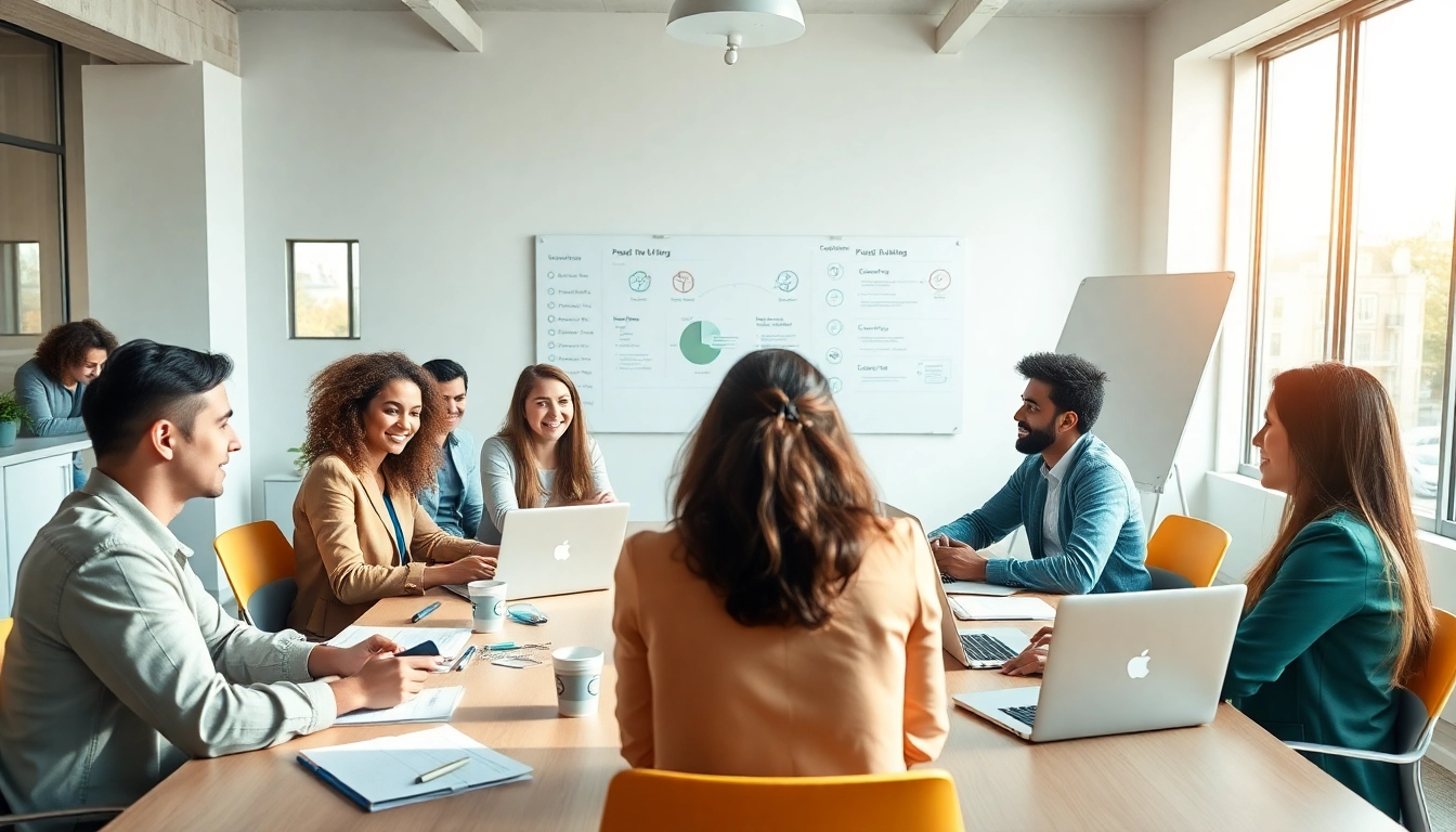 Explore free job post opportunities with a dynamic team in a professional meeting atmosphere.