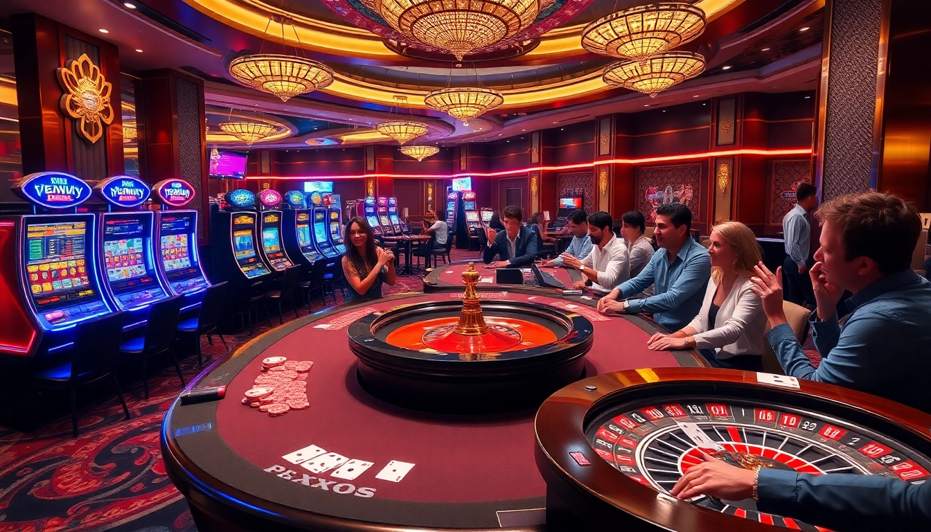 Experience the thrill of xxgg at a luxurious casino, with players enjoying exciting games.