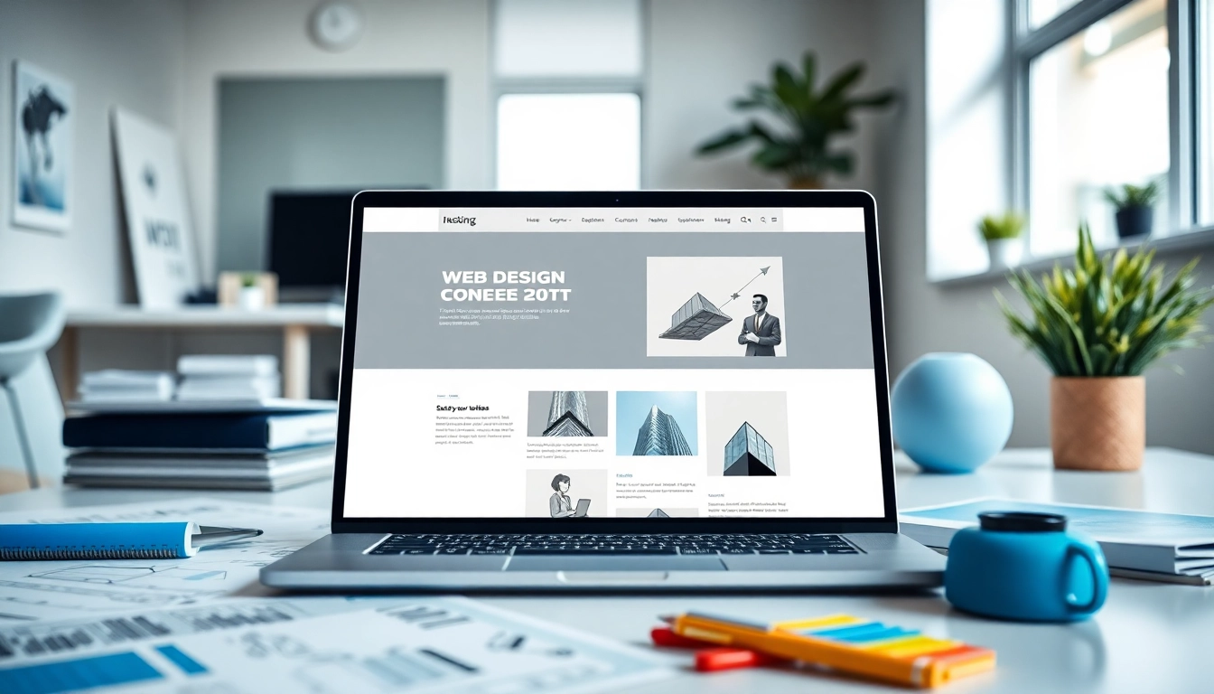 Webdesign Agentur mit modernem Arbeitsplatz und kreativem Designansatz.