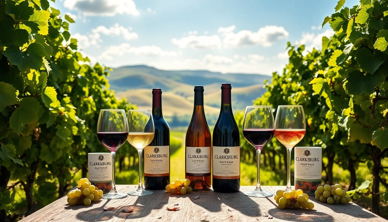 Enjoying Clarksburg wines with lush vineyards and a rustic setting.
