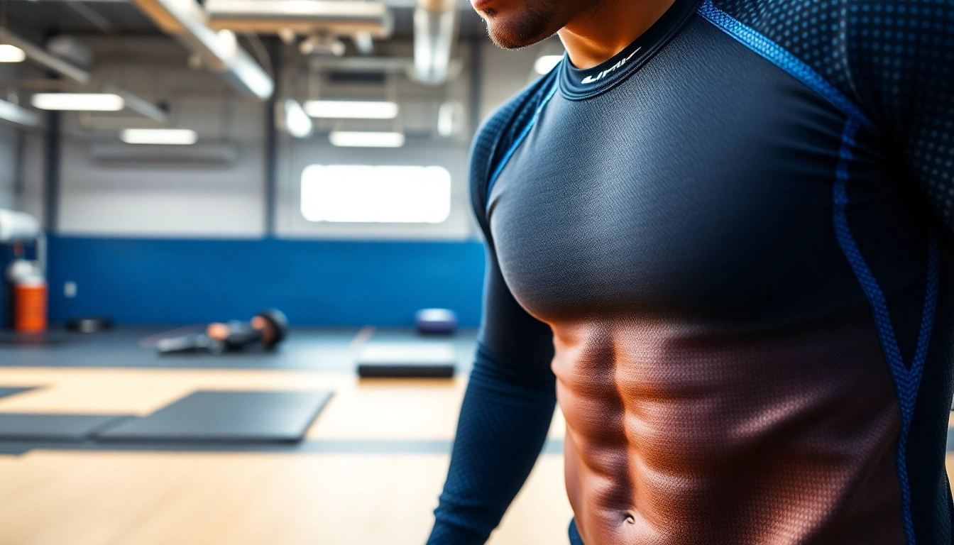 Image of BJJ Rash Guards worn by an athlete in an energetic training setting.