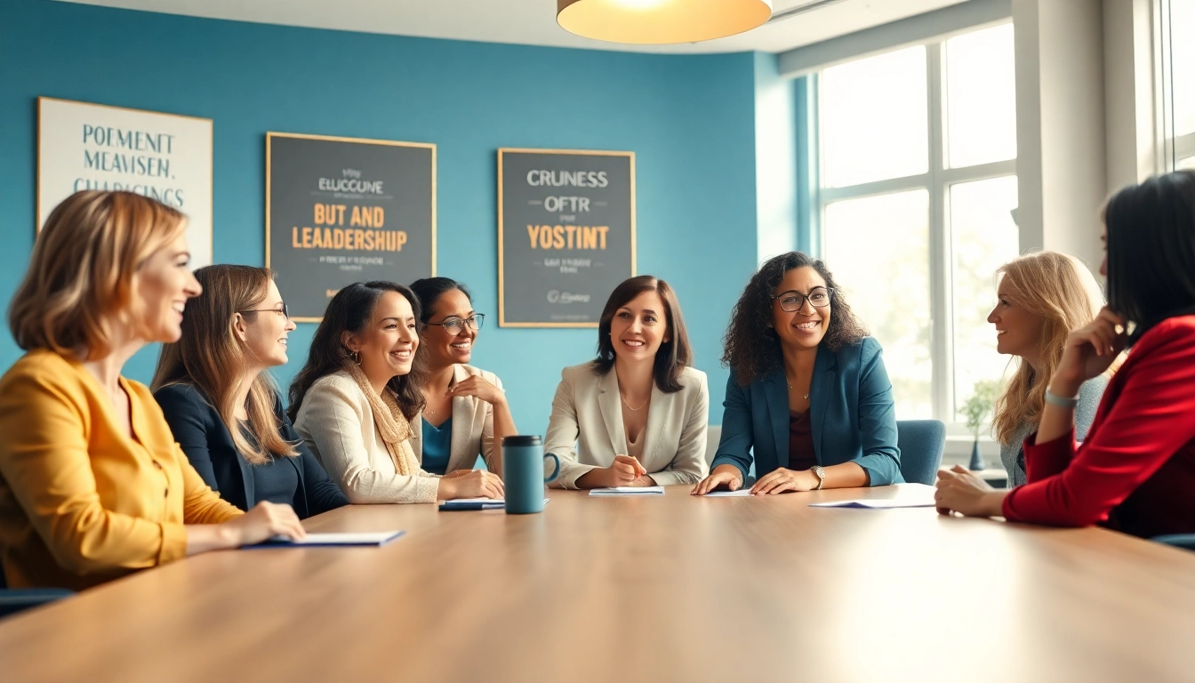 Women participating in leadership coaching for women discussion, showcasing collaboration.