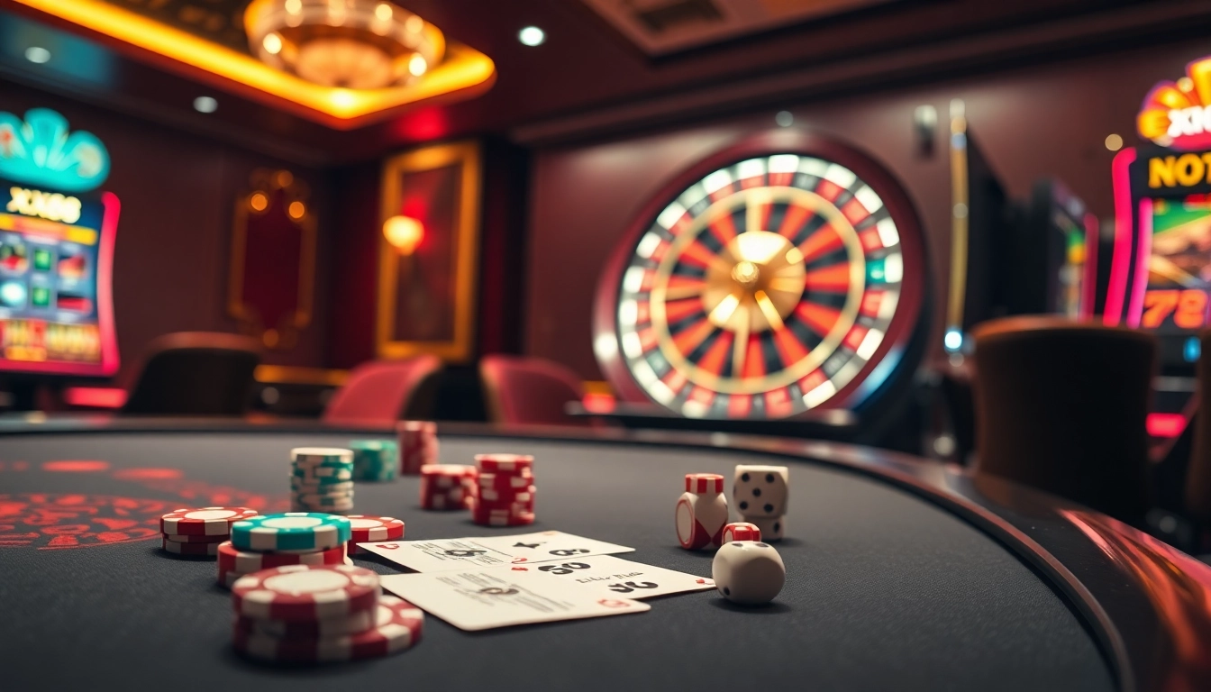 Engaging gameplay at XX88 casino with vibrant poker chips and roulette.