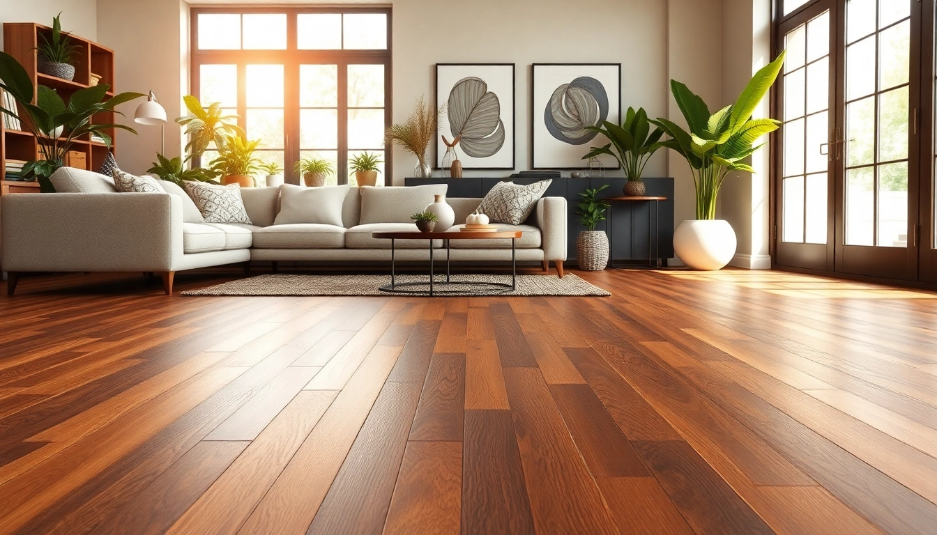 Showcasing vinyl flooring in a modern living room with stylish decor and natural light.