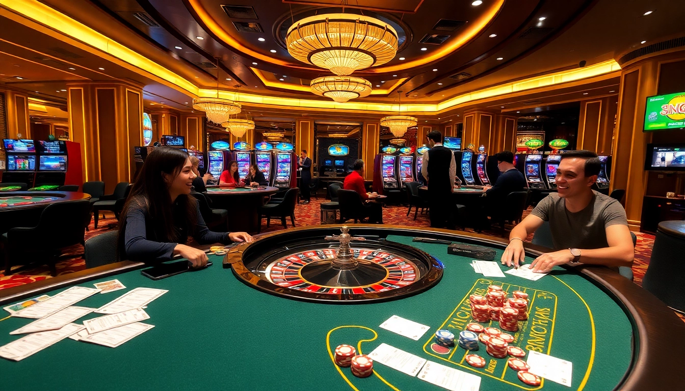 Engage with exciting gaming experiences at https://3king.cn.com/ featuring vibrant casino tables and slot machines.