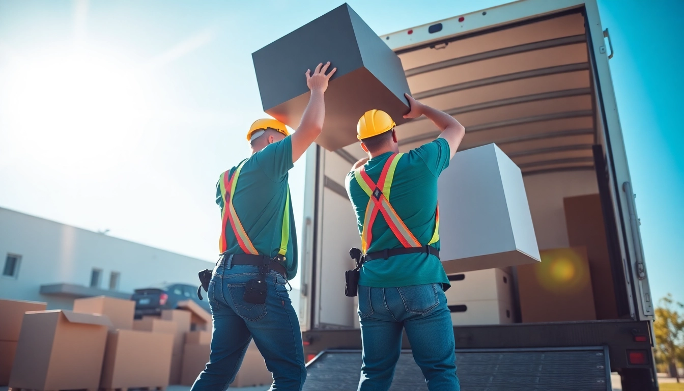 Movers montgomery al lifting heavy furniture into a truck, showcasing teamwork and professionalism.