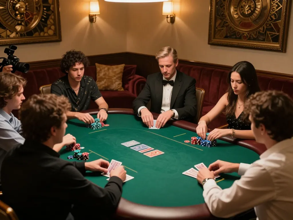 B52CLUB poker game scene showcasing players in a luxurious private room.