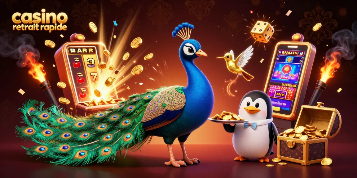 Expérimentez la rapidité des gains avec un casino retrait rapide illustré par une scène dynamique.