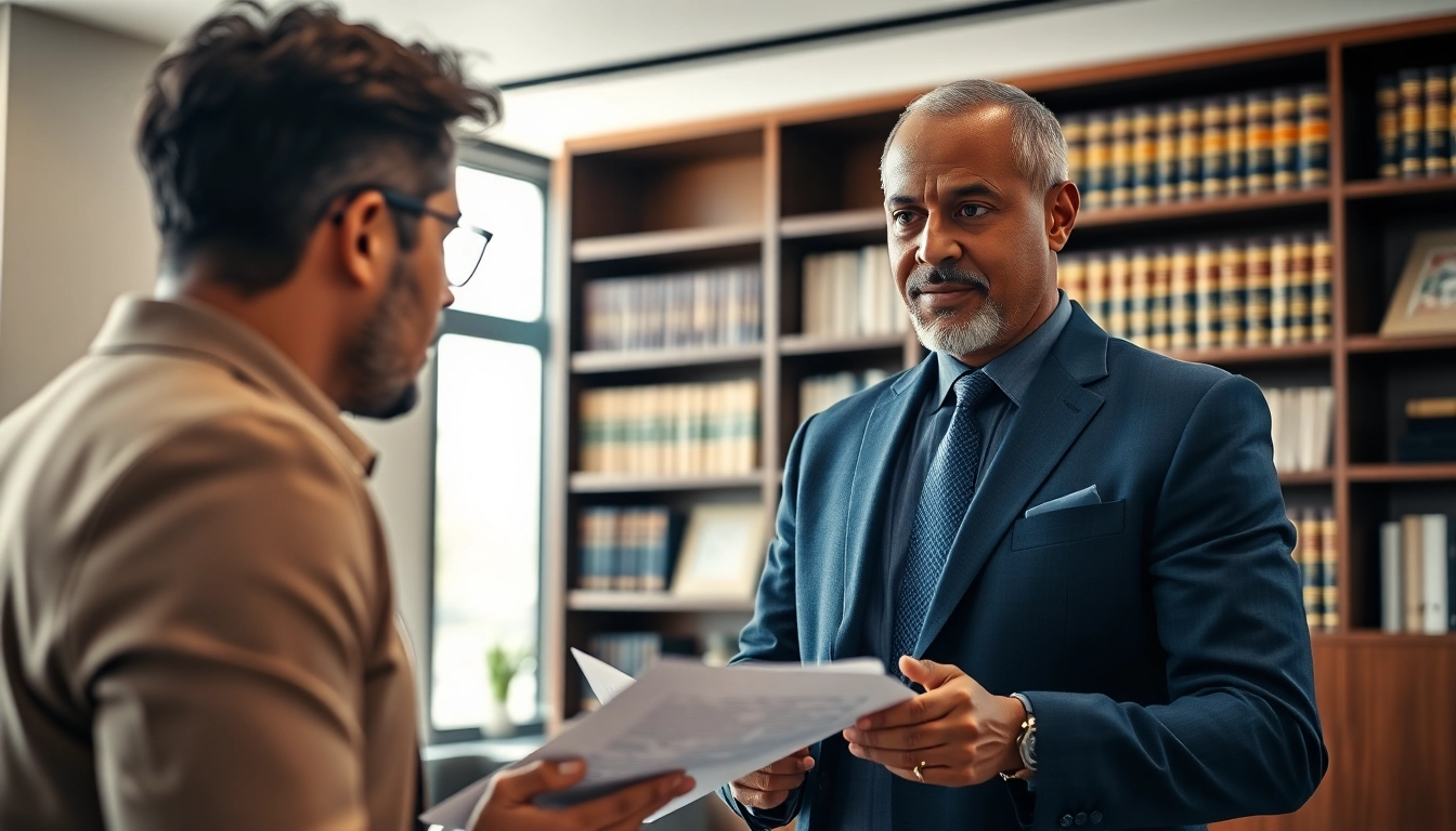 Consulting with a real estate attorney at https://www.atlantarealestateattorney.com in a professional office.