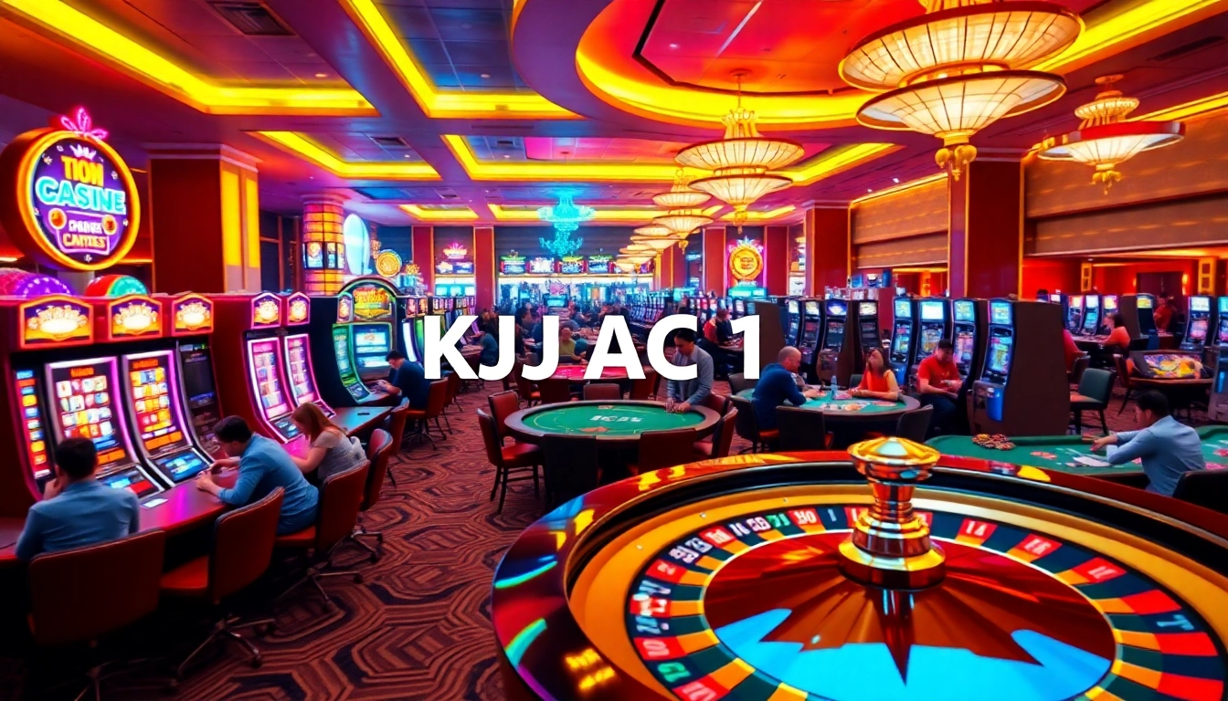 Experience thrilling gameplay at KJC AC 1 with vibrant casino activities, from slot machines to live gaming tables.